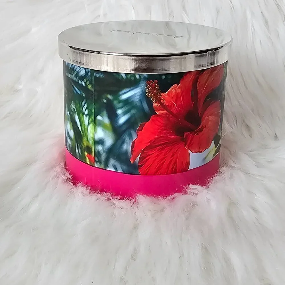 Goose Creek Hibiscus Fruit Punch Soy Wax Essential Oils Jar Candle NEW